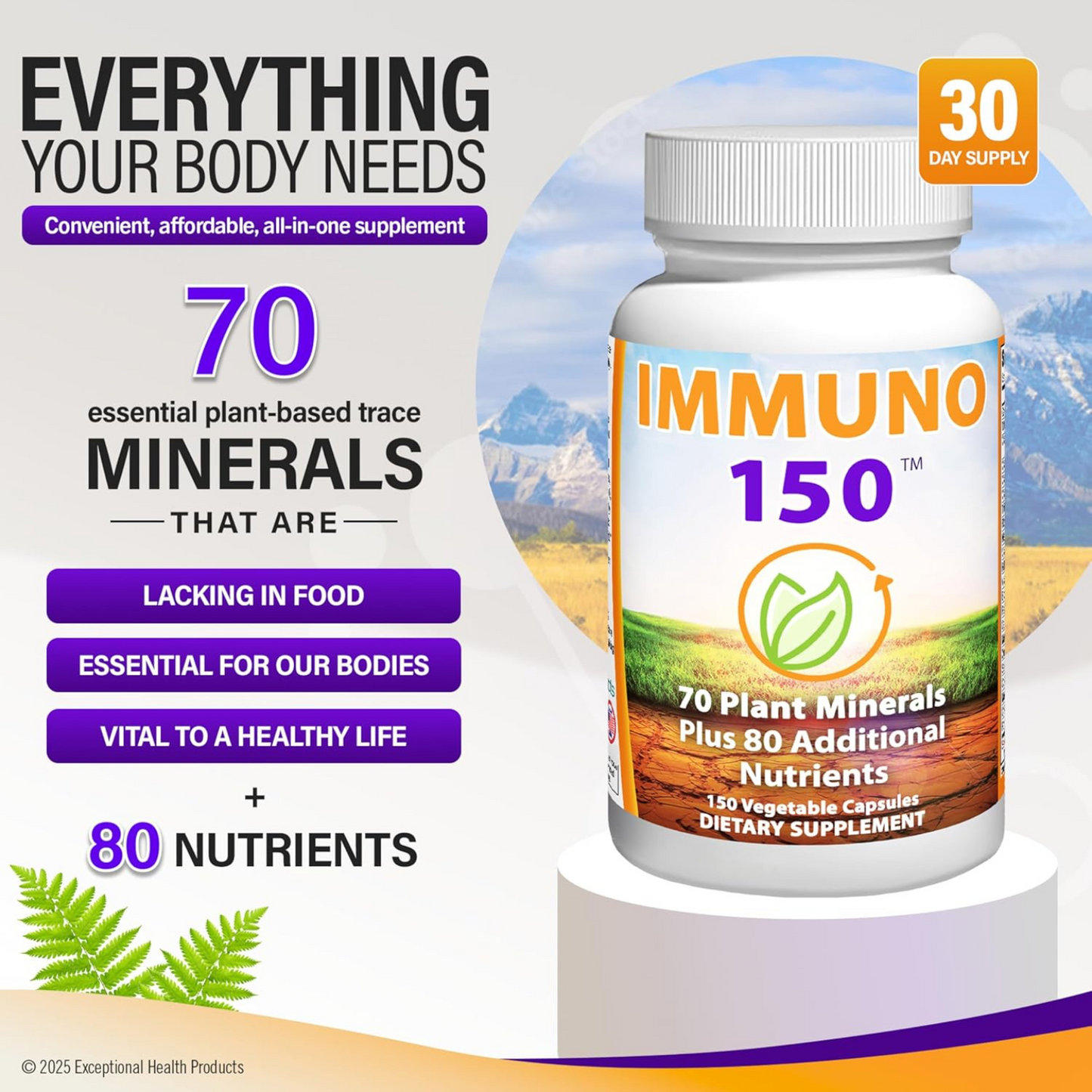 Daily Immune Support Supplement | 150 Capsule Formula